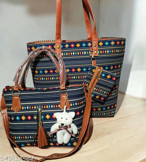 Premium Designer Handbag Combo Set for Women – Buy 1 Get 1 Free | Trendy Shoulder Bag, Tote Bag & Pouch | Stylish Ladies Handbag for Office, College, Party & Travel