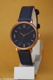 Premium Quality Solid Dial Designer Attractive Leather Belt Analog Watch for Women And Girls