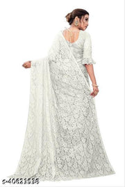 Ami White Rasal Saree 01