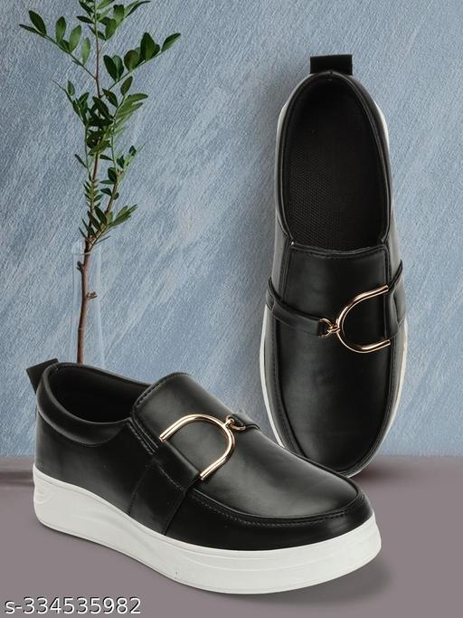 EVOLTAR women metal buckle synthetic moccasin loafer | Elegant Ballerina Loafers for Women | Lightweight & Durable Moccasins with Premium Material | Great for Walking, Office & Casual Wear | Smart Casual Shoes for Women & Girls