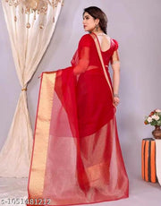 Organza Plan Silk Saree