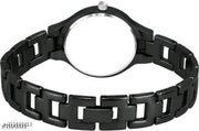 Fancy Flower Design Metal Chain Analog Watch For Womens & Girls