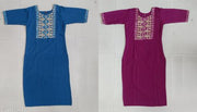 Women Ethnic Wear Rayon Embroidery Gala Kurti, Size -S, M, L, XL, XXL, 2XL, New Design & Fashionable Kurti, Pack of 2 (Combo of 2)