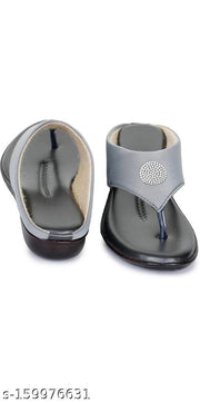 Unique Latest Casual Sandal Slippers For Girls & Women| Comfortable Flat Sandals Women Flipflops & Slippers Grey Flats Heel Sandal and Slippers