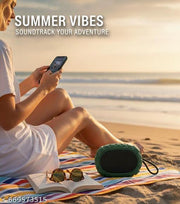 GeneCore Rugged Pulse Bluetooth Speaker – Extra Bass Waterproof Portable Wireless Speaker with SD Card & USB Support (Assorted Colors)