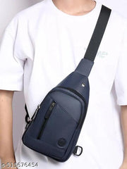 NADNAM Men's Stylish National Style Chest Bag Portable Fashionable Crossbody Sling Backpack With Adjustable Strap for Commuting Travel Outdoor Activities 1pc(Black)