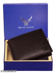 BUFFHIDE RFID Protected 100% Genuine Leather Wallet For Men | Leather Wallet For Men's | Wallets Branded | Wallets For Men (Merchant-Navy) , Pure Leather wallet