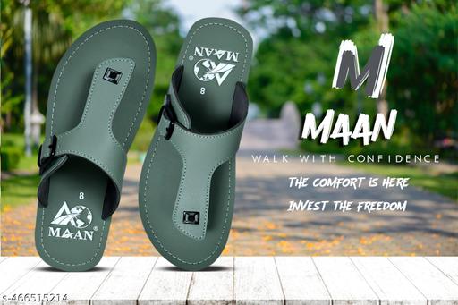 MAAN fancy and stylish leather look mens slippers