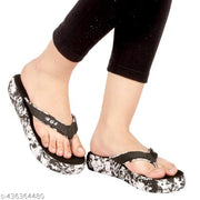 HILLINGS"Doctor Ortho" Slippers for "Women & Girls" -"Light weight", "Soft Footbed", "Comfortable" & "Stylish" | Suitable for "Knee Pain", "Diabetic" & "Orthopedic" Footwear for "Women"(BLACK)