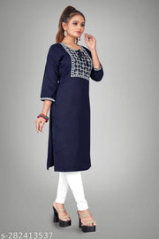 Womens embroidery and mirror work kurtis