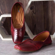 Duosoft Bellies for Women | Soft Comfortable | Breathable | Fashionable | Stylish | Trendy | Super soft | Lightweight | Anti-Slip Sole | Indoor & Outdoor | (DW-0201)(Maroon)