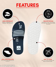 BRD-813 White Flying Knit Sliders For Men