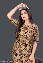 Polyster/Crepe fabric-Aishani Ensemble Kurtis