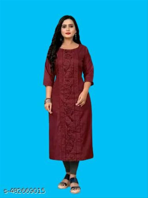 NEW TRENDING EMODRIED KURTY FOR WOMEN AND FULL COTTON KURTY