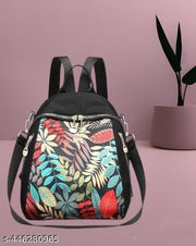 Bag for Girls. Black backpack for women. More Volume, 3 zips, Stylish & Trendy College Bags for Girls, Water Resistant, Lightweight Bags for Office, Travelling.
