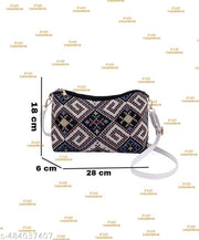 Multicolor Women Sling Bag Jute Multicolour Sling Bag with Detachable Strap