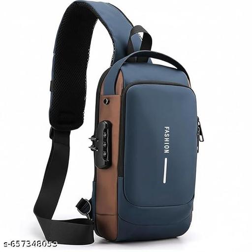 Valija Sling Bag for Men Stylish Crossbody Backpack for Men & Women, Anti-Theft Chest Bag with USB Charging Port