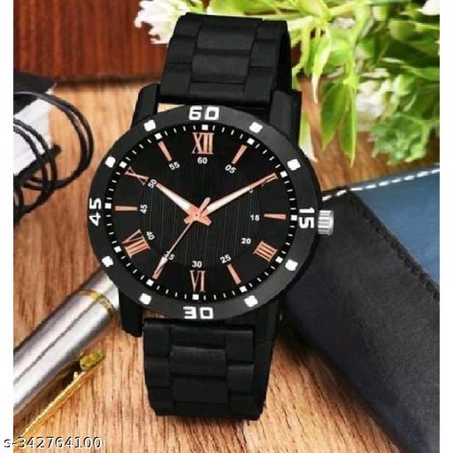 Av Copper Roman Black Pu Men Watch