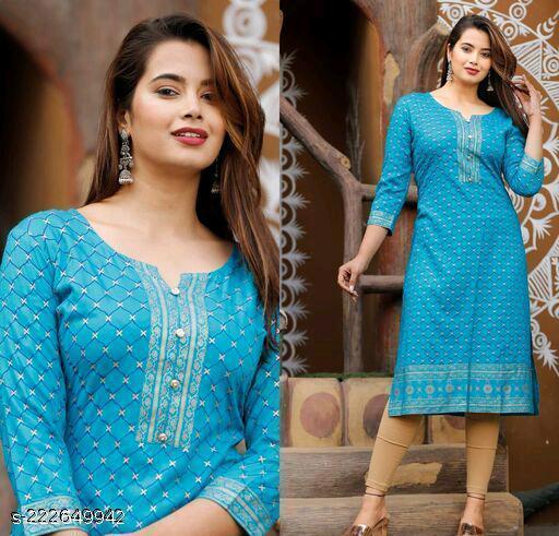 Aqua print kurti