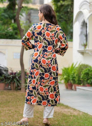 Blue Straight Kurti