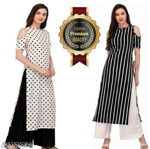 Polyster/Crepe fabric-Beautyfull kurti for women
