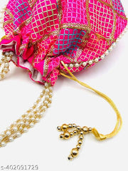 Women Potli Bags, Designer Hand Embroidered Meesho Potli Bags for wedding festivals party gift purpose