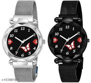 New design analog watch for women and girls(pack of 2)