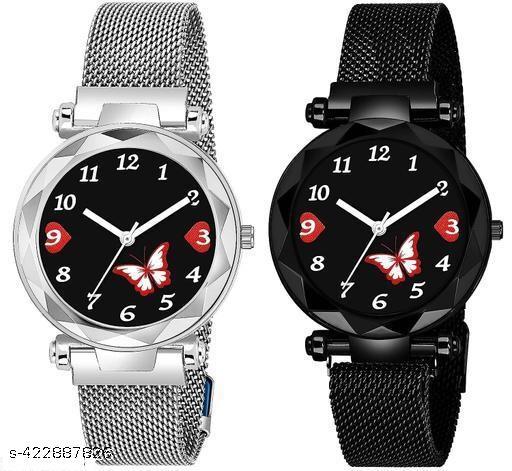 New design analog watch for women and girls(pack of 2)