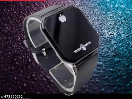 Latest Trendy Design Stylish BlacK Colour Slim Touch Screen LED Light Watch for boys & girls