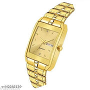 Set of 2 Men Wrist Watch - Golden and Black Watch
