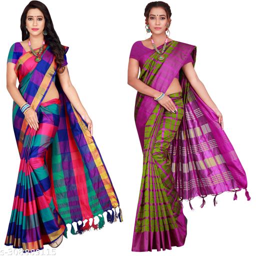 Cotton Fabric Saree For Women's