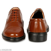 Original Synthetic Leather Oxford Shoes for Man-SUITS ALL OCCASION-TAN AND BROWN