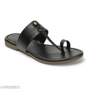 stylish flats for women Black