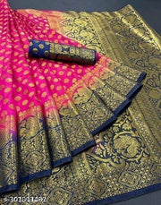 Morpich Fashion Nylon Banarasi Silk Saree