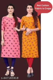 Polyster/Crepe fabric-Attractive Kurtis