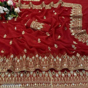 EMBROIDERY MIRROR SAREE