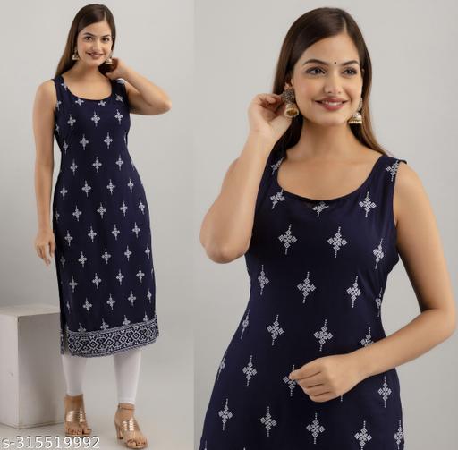 Jaigeet Fashion Navy Blue Kurta Only