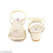 solid medium heel for women and girls casual and party wear sandal and very light weight heel new latest design heel for every wear and every look is shine (Beige)