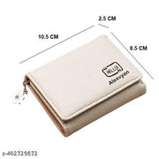 Alexvyan Off White Hello Small Tri-Fold Women's Purse Wallet Card Organizer Female Hand Purse Clutch Women/Ladies/Girls Wallets 5 Card Holder 1 Long & 1 Small Pocket