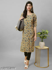 Polyster/Crepe fabric-Kurti For Women, Kurta For Women, Kurta, Women's Kurta, Casual Kurta For Women