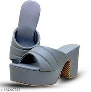 Monaqi Women Grey Wedges  Sandal
