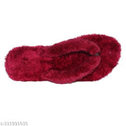 Women's Furry Slippers Open Toe Fuzzy Slippers Memory Foam Fluffy House Slippers