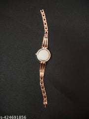 SJE Premium mini Analog watch for ladies stone design rose gold