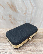FANCY PARTYWEAR BOX CLUTCH WITH HANDLE SHIMMER SHINING BRIDAL CLUTCH