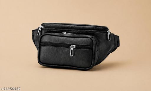 Latest Men Women Leather Waist Pack Travel Bags For Moneyy| Belt| Cards |Mobile| Documents| Kit| Books and Bills Dairy Pouch Cross Side Bag For Men Women .With Belt Stylish Small Luggage Accessories Bag I Waist Bags I Fanny pack.