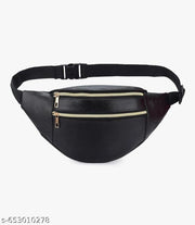 Waist Bag for Girls Black Color Stylish Waterproof Bag