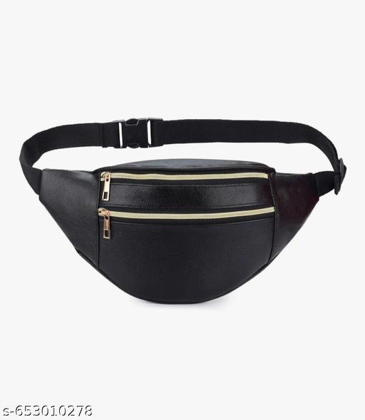 Waist Bag for Girls Black Color Stylish Waterproof Bag