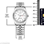 Legacy Series Stainless Steel Day and Date Functioning | Stylish Chain | Quartz Analog Watch for Boys/ Men