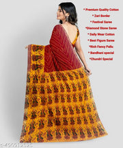 KRISHNA NX PURE COTTON SAREE BANDEJ PRINT