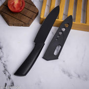 Stainless Steel 3 Pieces Chef Knife Set.Meat Knife with Sharp Blade with Ergonomic Handle for Home Kitchen and Restaurant(BLACK)